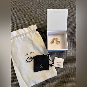 New Mejuri Organic Dome Pebble Earrings, 18k Gold Vermeil